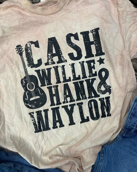 Cash, Hank, Willie, hot Waylon t shirt